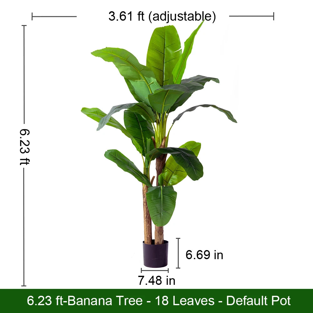 Tropical Style Artificial Banana Palm Tree Faux Plastic Plants for Outdoor Housewarming Decor Home Indoor Decoration