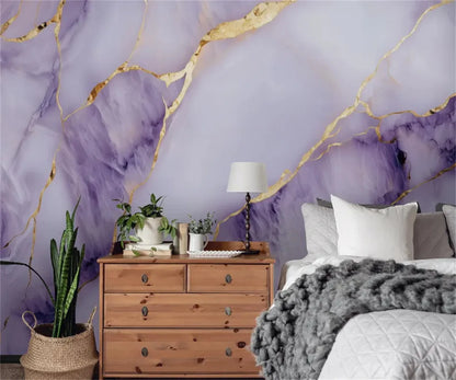 beibehang Customized purple abstract gold bedroom living room decoration painting background wallpaper