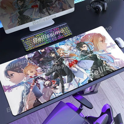 Anime Many Exquisite Wallpaper Sword Art Online SAO Mouse Pad Pretty Asuna Mousepad Non-slip Wear-resistant Game Large Desk Mats