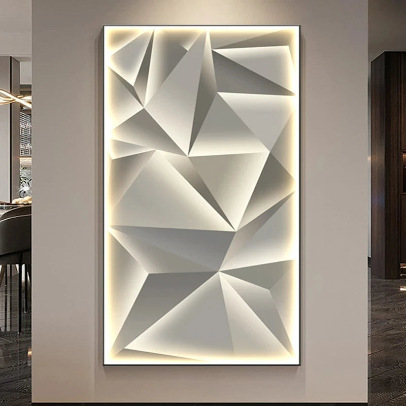 Entrance Decorative Wall Painting Lamp Living Room Background Wall Light Luxury Mural Light Corridor Hanging Abstract Painting