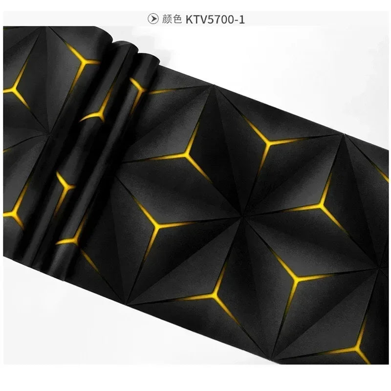 Ktv Decoration Wallpaper 3D Three-dimensional Plane Geometric Pattern Theme Box Background Wallpaper Mural Wallpaper