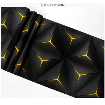 Ktv Decoration Wallpaper 3D Three-dimensional Plane Geometric Pattern Theme Box Background Wallpaper Mural Wallpaper