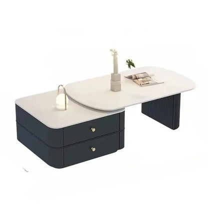 Round Trendy Coffee Table Living Room Originality Nordic Retro Style Coffee Tables Storage Oval Kaffee Tische Home Furniture