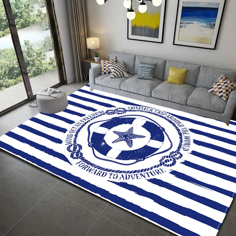Nautical style rugs kids mats bedroom kitchen     living    bath