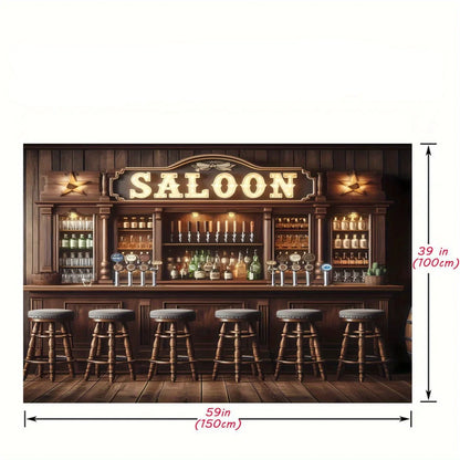 Background of Western Cowboy Bar - Vintage Whiskey and Wine Theme, Wallpaper for Nightclubs, Bars, and Parties