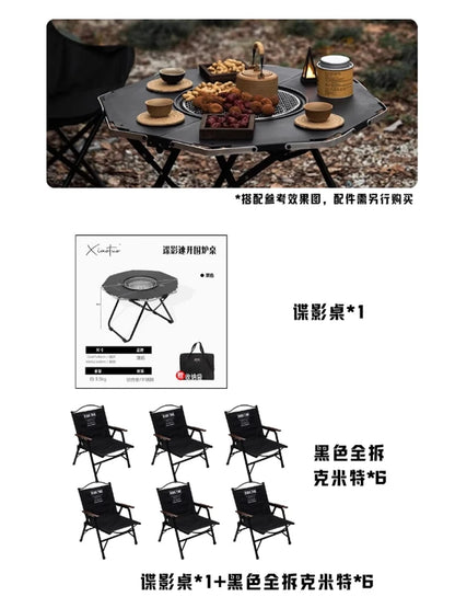 Ground Lounge Outdoor Table Designer Black Dining Camping Outdoor Table Garden Patio Set Di Mobili Da Giardino Outside Furniture