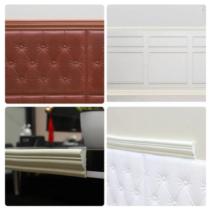 5M Wall Sticker Self Adhesive Skirting Border Waterproof Wallpaper Decor DIY TV Background Wall Decoration Bar Ceiling Line