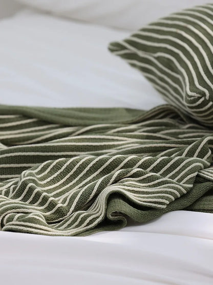 Rustic Farmhouse Knitted Bed Runner Throw Blanket for Homestay Hotel, Bed End Decorative Casual Cover New Style