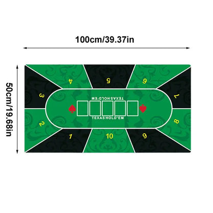 Poker Table Mat Poker Game Tablecloth Rubber Layout Mat Tabletop Holdem Mat For Home Entertainment Board Game Rooms Friend