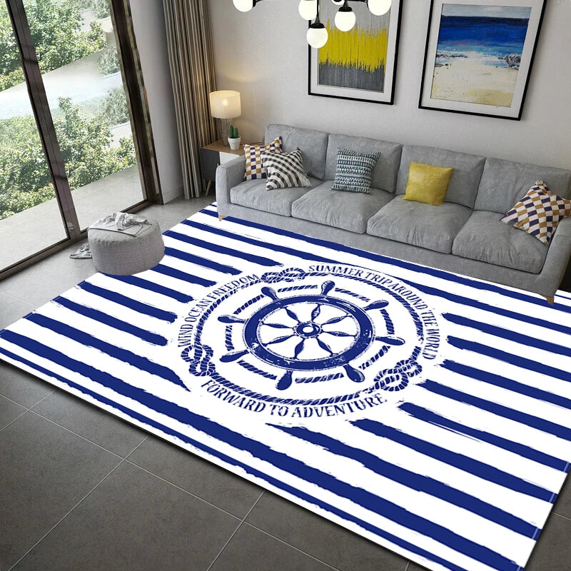 Nautical style rugs kids mats bedroom kitchen     living    bath