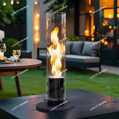 Indoor Spinning Tornado Flame Fireplace Heater Portable Atmosphere Heating Stove for Living Room Bedroom