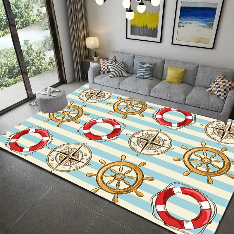 Nautical style rugs kids mats bedroom kitchen     living    bath