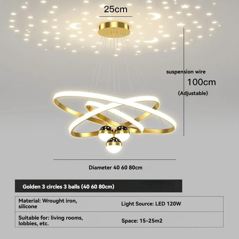 Living Room Chandelier - Modern, Simple and Elegant, Trendy Lamp, New Model for Dining Room, Master Bedroom Lamp