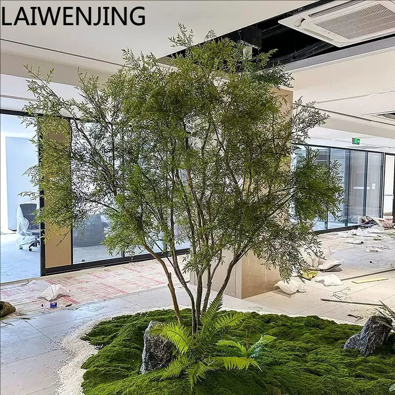 HLZ Artificial Green Plant Fake Tree  Indoor and Outdoor New Simple Landscaping Decorative Tree Artificial Green Plant