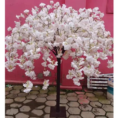 Cherry Blossoms Artificial Flowers Tree Weeping Willow Plants for Indoor Outdoor Home Wedding Party Opening Shopping Mall Décor