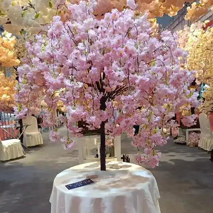 Cherry Blossoms Artificial Flowers Tree Weeping Willow Plants for Indoor Outdoor Home Wedding Party Opening Shopping Mall Décor