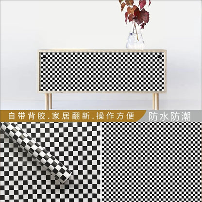 45CM self-adhesive wallpaper DIY grid background wall self-adhesive retro style home decor bedroom living room background wall