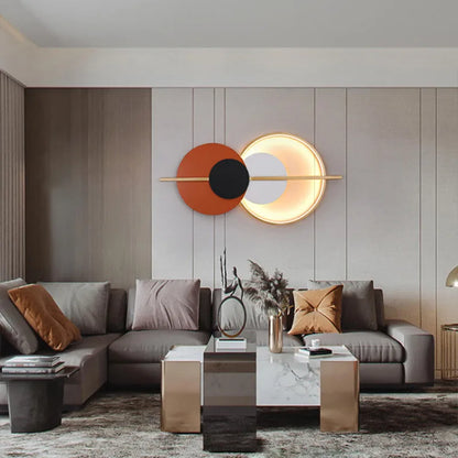 Living room wall lamp decoration light luxury circular sofa background  atmosphere lighting simple modern Nordic bedroom lamp