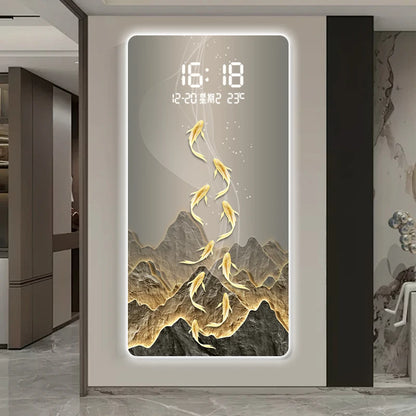 Living Room Painting wall clock house bedroom digital wall clock bedroom items luxury reloj de pared hallway Home decoration