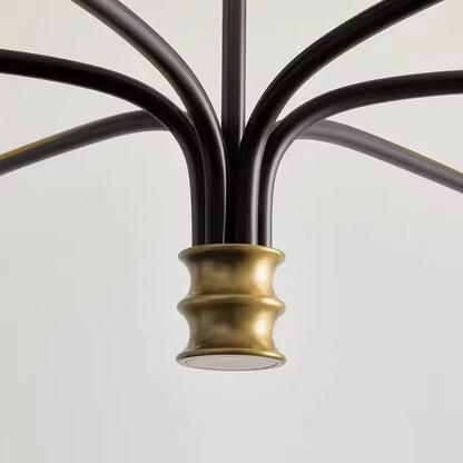 Rustic chandeliers Elegant and Warm black amd gold lights for Living Room Dining Table Lights Indoor Lighting Lusters Fixture