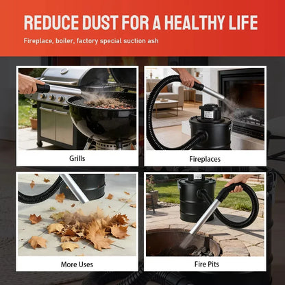 Powerful Indoor Ash Vacuum for Fireplace & Fire Pit Cleaning Safe & Efficient Debris Removal Wood Stove Vacuum Soot Removal Tool
