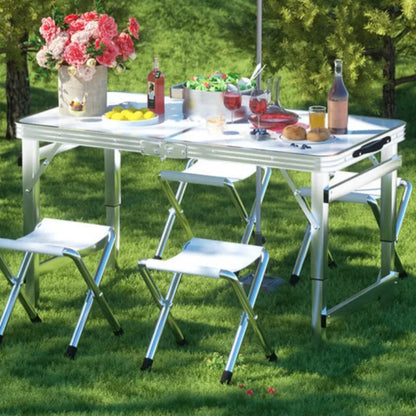 Folding Multi-functional Outdoor Tables Portable Adjustable High Outing Picnic Writing Camping Table Creative Outdoor Furniture
