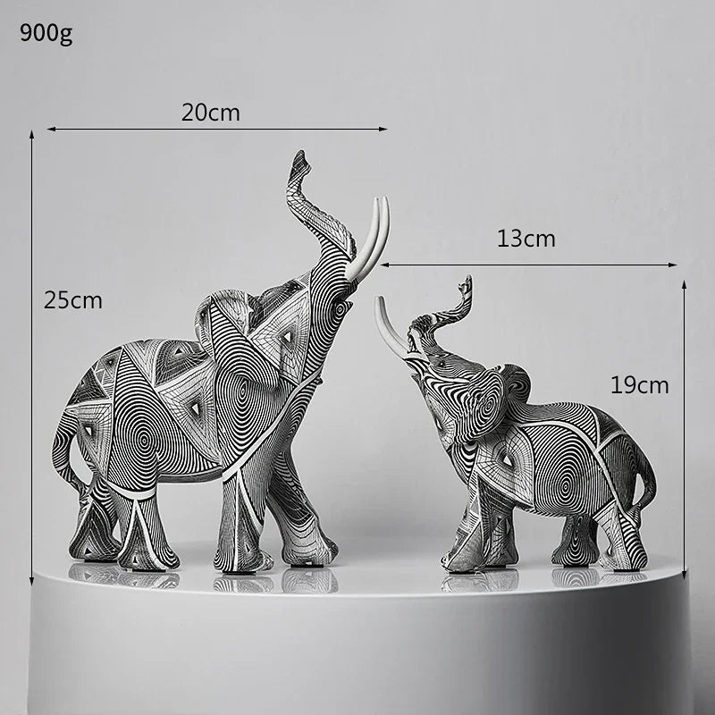 Modern Simple Art Dazzling Elephant Ornaments Creative Crafts Living Room Entrance Desk Resin Decorative Ornaments