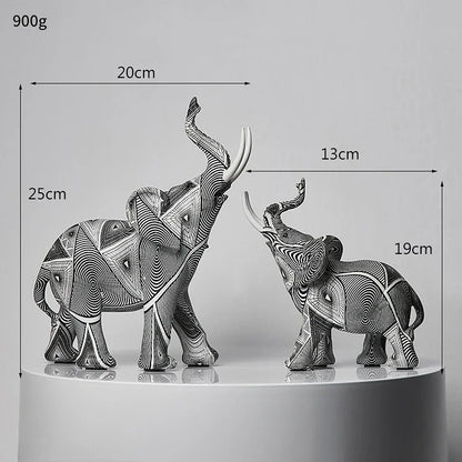 Modern Simple Art Dazzling Elephant Ornaments Creative Crafts Living Room Entrance Desk Resin Decorative Ornaments