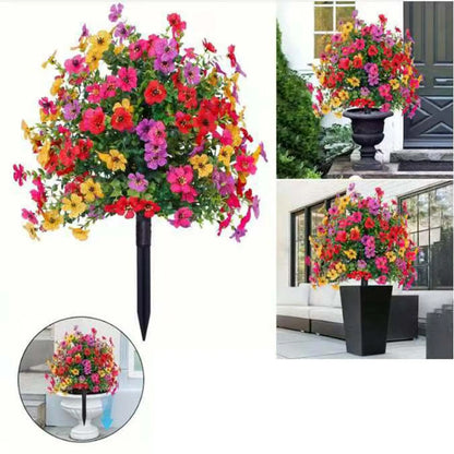 22Inch Realistic Artificial Boxwood Topiary Ball with Spike UV Resistant Fake Shrub Plant for Outdoor Indoor Courtyard Yard