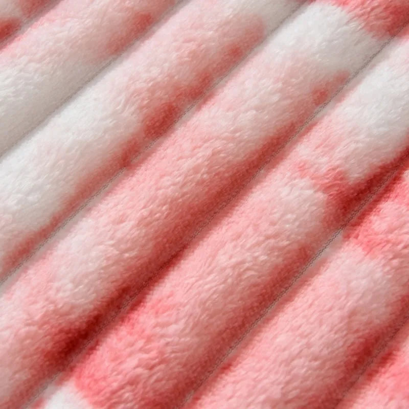 Flannel Blanket Queen Size Spring Autumn Warm Blankets for Bedgradient Color Soft Plush Sofa Throw Blanket