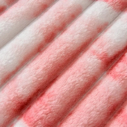 Flannel Blanket Queen Size Spring Autumn Warm Blankets for Bedgradient Color Soft Plush Sofa Throw Blanket