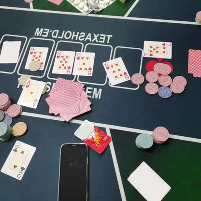 Poker Table Mat Poker Game Tablecloth Rubber Layout Mat Tabletop Holdem Mat For Home Entertainment Board Game Rooms Friend