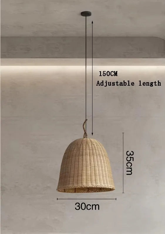 Bamboo Pendant Lamp Wabi Sabi Style Japanese Living Room Retro Lamp Chinese Homestay Bedroom Tea Room Zen Restaurant Lighting