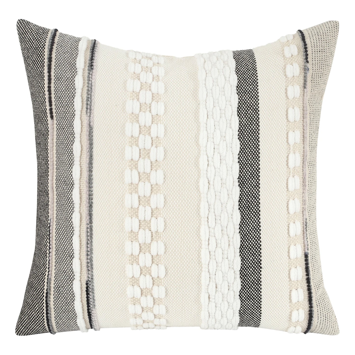 1 Pc Boho Throw Pillow Covers 18x18 Inch Striped Cousion Cover Decorative Chenille Pillowcases Square Cushion Covers
