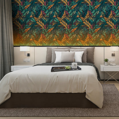 Floral Texture Frosted Wallpaper Bedroom Living Room Wall Decoration Self-Adhesive Wall Stickers Waterproof Moisture-Proof