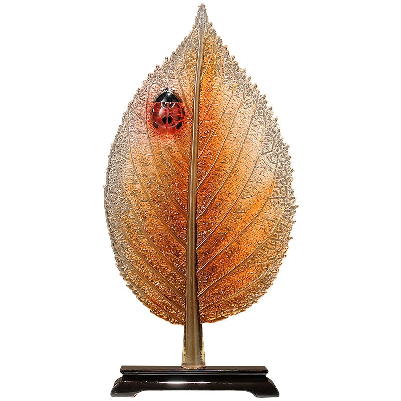 Creative art leaf ornaments for the living room TV and wine cabinet, a niche and high-end home decoration
