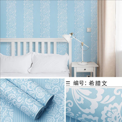 45CM self-adhesive wallpaper DIY grid background wall self-adhesive retro style home decor bedroom living room background wall