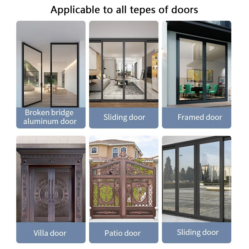 Double-Side Waterproof  Smart Door Lock Fingerprint Password Card Tuya App Bridge-Cut For Outdoor Pull Push Sliding Grille Door