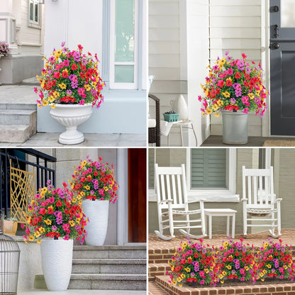 2pcs, Artificial Plant Flowers, Suitable for Outdoor Courtyard Decoration, Indoor Home Decoration, Balcony, Artificial Trees