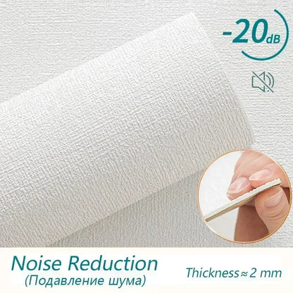 Self Adhesive 3D Linen Texture Wallpaper Moisture Proof Thickened Wall Stickers Panels for Living Room Bedroom Home Decor
